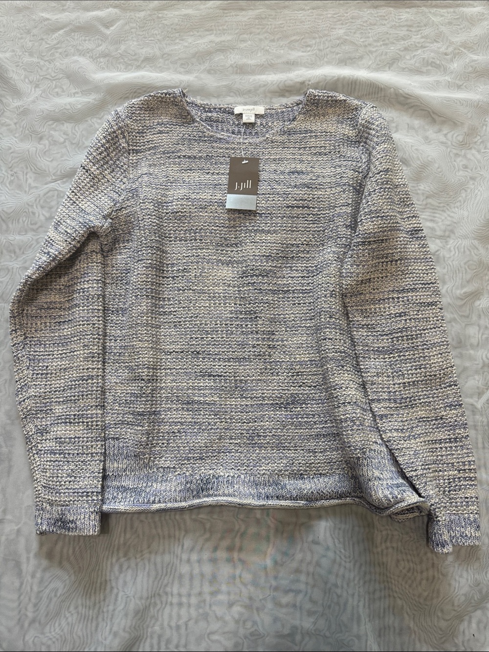 Light Blue Marled Crewneck Sweater by J. Jill